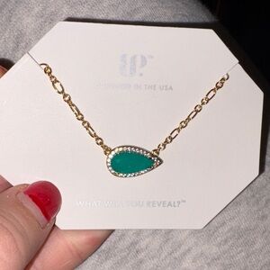 Bomb Party Gold and Green Necklace